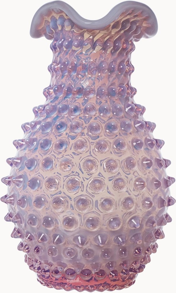 Ručne fúkaná váza Hobnail, V 21 cm