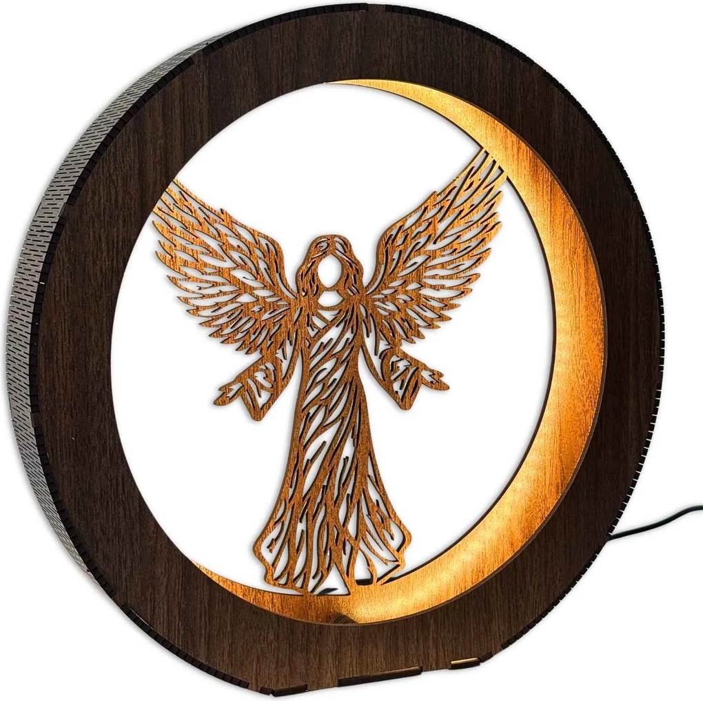 LED lampa Anjel svetla – Moderná dekorácia s podsvietením | RAFAELL: HDF - Dub Sonoma 20 cm 4776-115024 LED0595