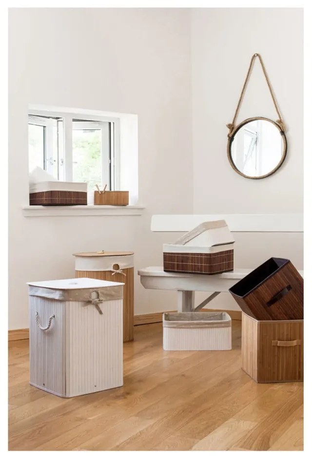 Dreveno–látkový kôš na bielizeň 62 l Kankyo – Premier Housewares
