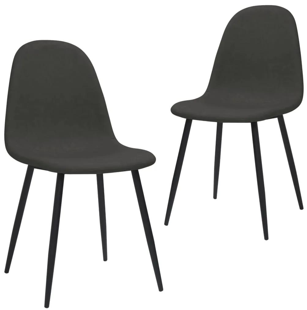 Jedálenské stoličky 2 ks 45x54,5x87 čierne umelá koža 325636