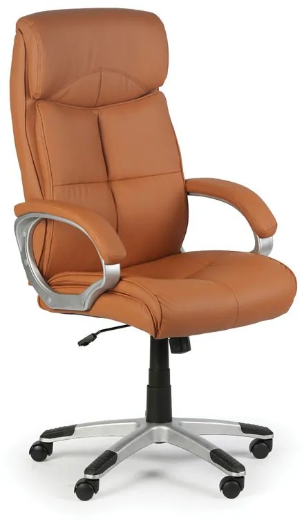 Kožené kancelárske kreslo FOSTER, svetlo hnedé