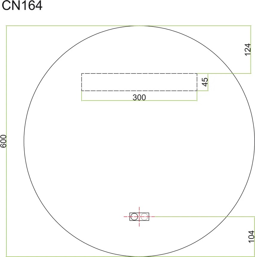 Mereo Mereo, okrúhle LED zrkadlo, priemer 60 cm, LED osvetlenie, rám z brúsenej ocele, MER-CN164S