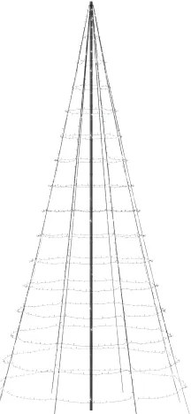 Twinkly TWP-01K-POLE-B - Vonkajší stojan pre vianočný stromček 6 m, čierny