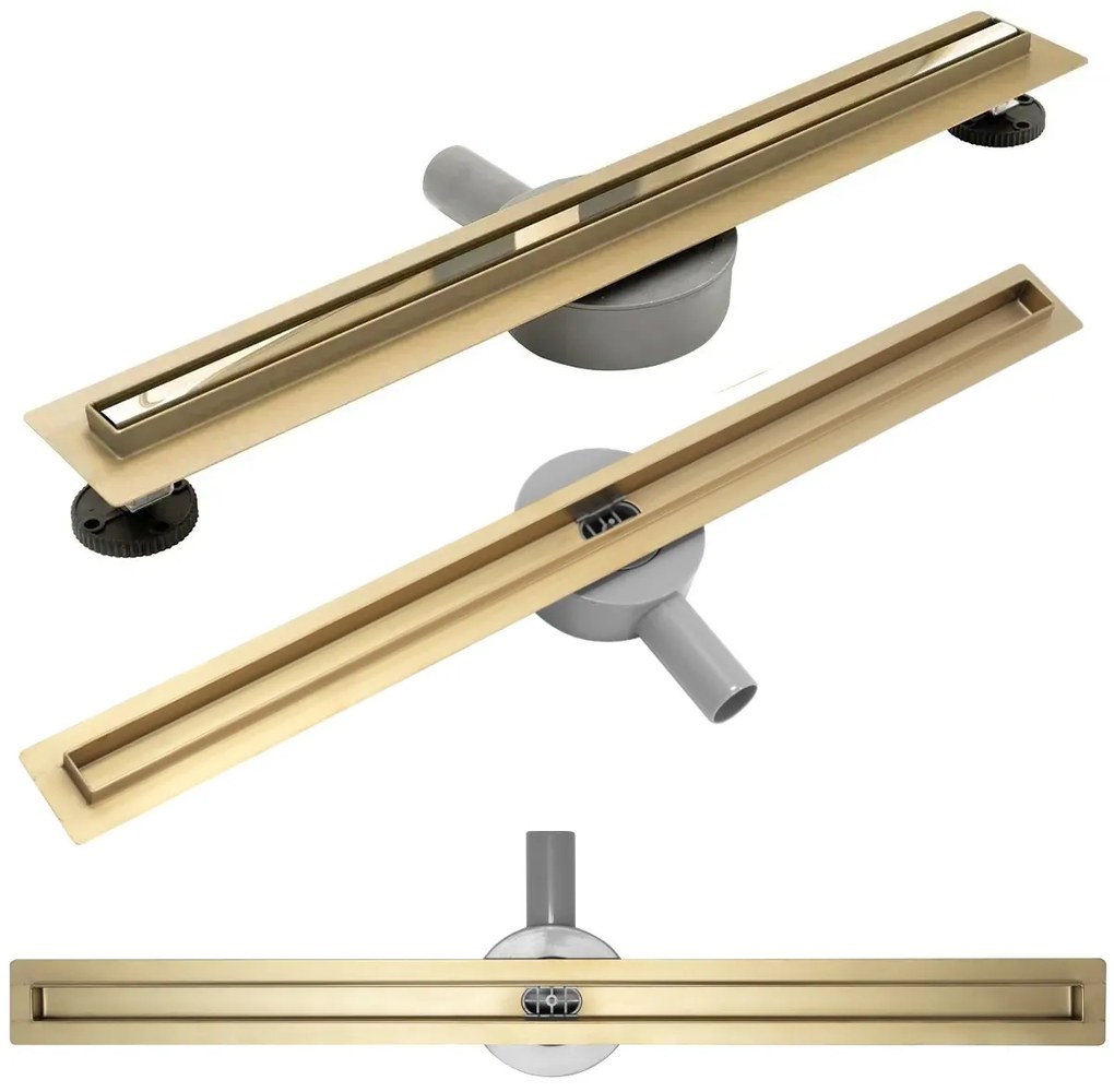 Lineárny odtok REA Neo Slim Mirror Gold Pro 50