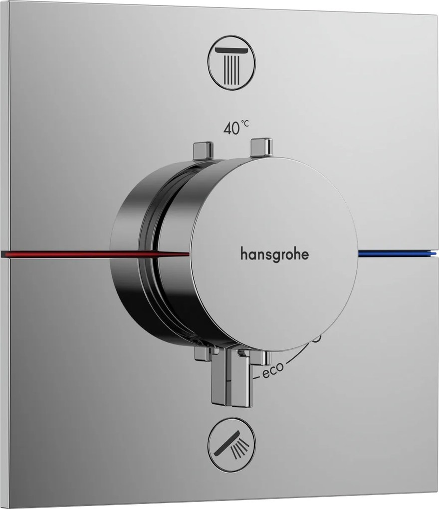 Hansgrohe ShowerSelect Comfort E, termostat pod omietku pre 2 spotrebiče, chrómová, HAN-15572000