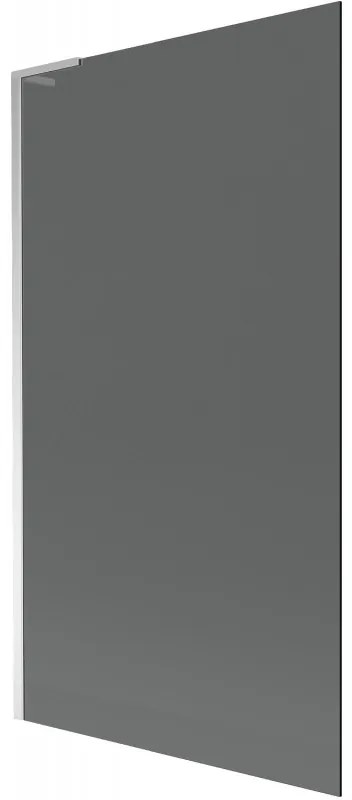 Mexen Next L, 1-krídlová vaňová zástena 100 x 150 cm, 6mm šedé sklo, chrómový profil, 895-100-000-03-40-01