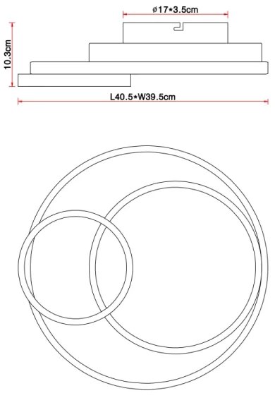 Globo 67237-36 - LED Stropné svietidlo KAMILLA LED/36W/230V