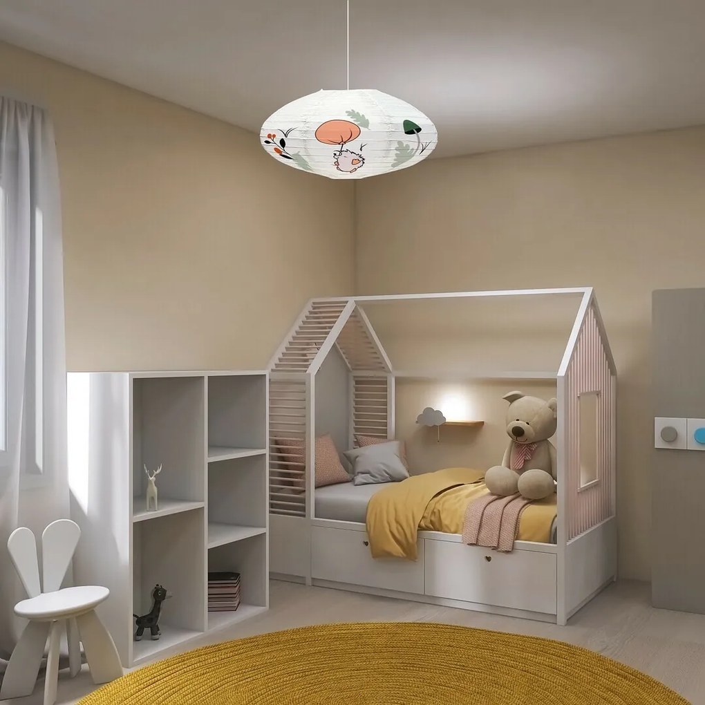 Rabalux 71190 detské papierové stropné svietidlo Hedgy - ježko a balón, pr. 50 cm