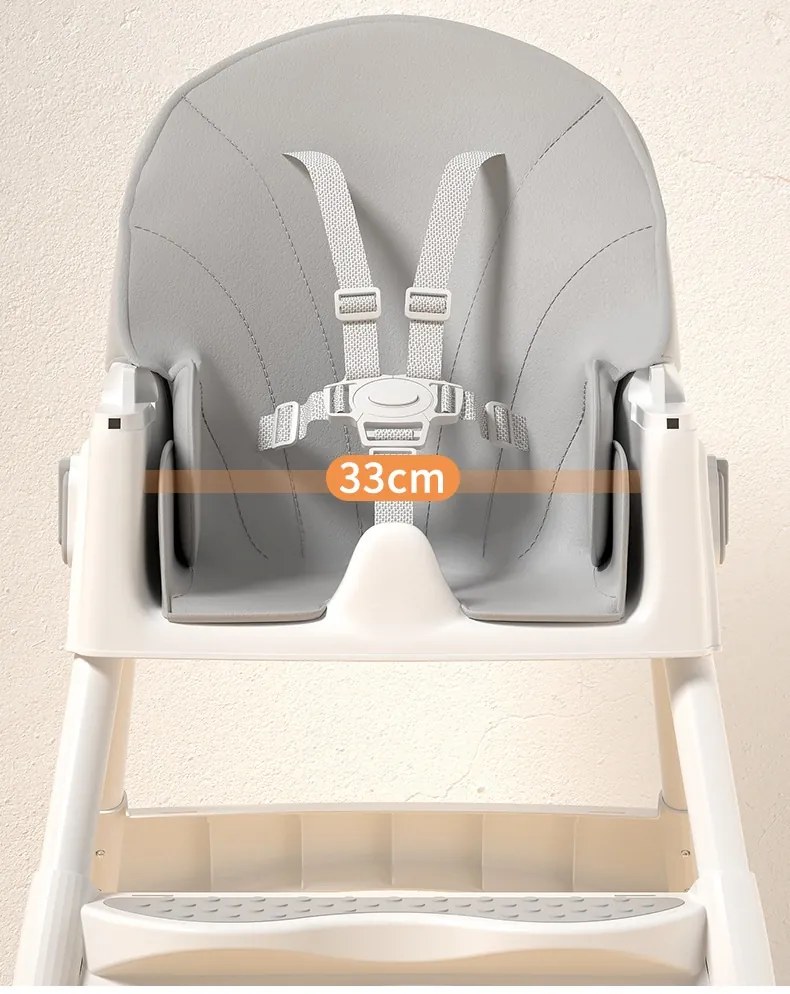 Stolička na kŕmenie KDK03 4v1 sivá + košík a kolieska ZDARMA