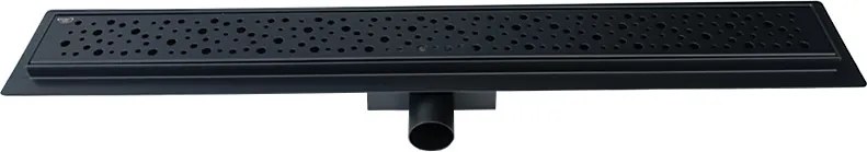 BPS-koupelny Sprchový odtokový žľab DL01 WAVE G5 HYD-2671 50 cm, čierny