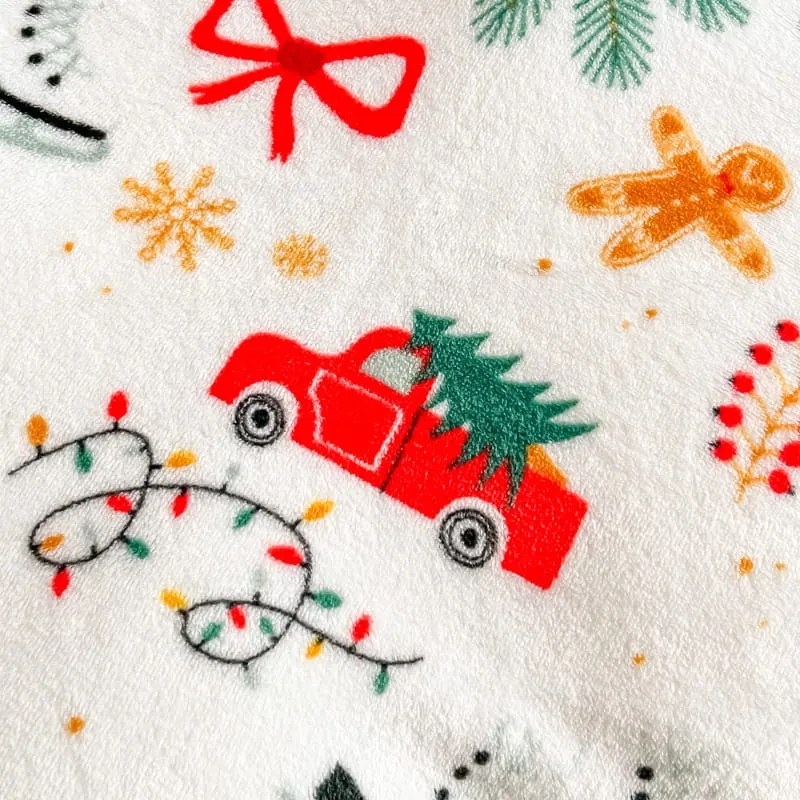 Vianočná deka CHRISTMAS biela Rozmer: 200x220 cm
