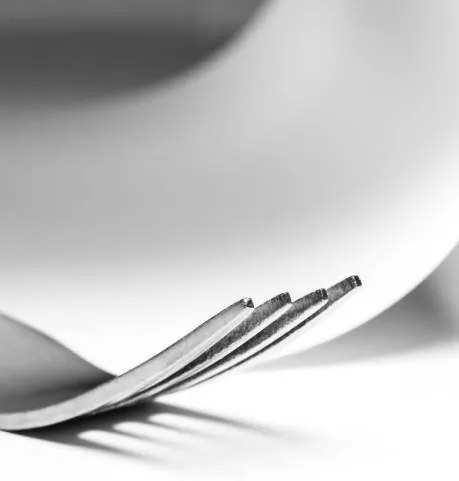 Umelecká fotografie A fork in an abstract composition, Frank Grittke, (30 x 40 cm)