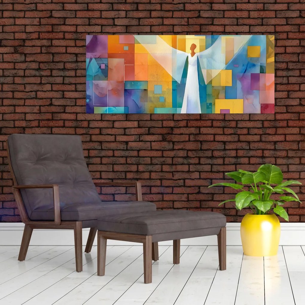 Obraz - Geometrický anjel (120x50 cm)