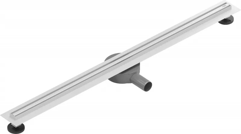 Mexen Flat nerezový sprchový žľab s rotačným 360° sifónom 90 cm, vzor SLIM, biela, 1241090