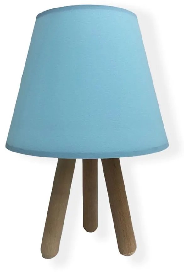 Stolná lampa WOOD 1xE27/60W/230V modrá