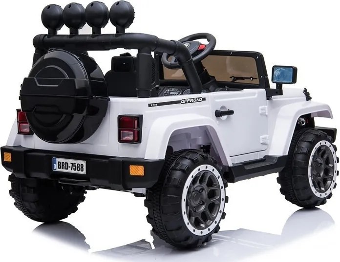 LEAN CARS Elektrické autíčko Jeep BRD-7588 biele 4x4