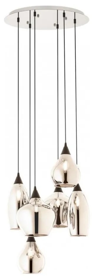 Redo 01-3194 - Luster na lanku TANNER 6xE14/28W/230V pr. 47,2 cm