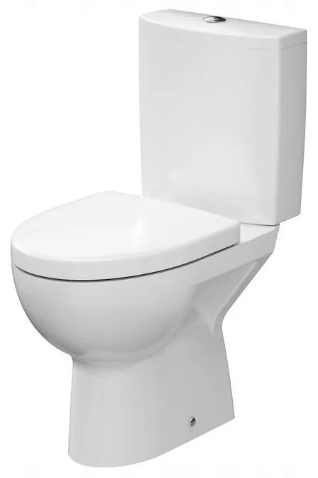 Cersanit PARVA - WC kombi + antibakteriálne sedátko s funkciou pomalého zatvárania, vertikálny odpad, K27-004