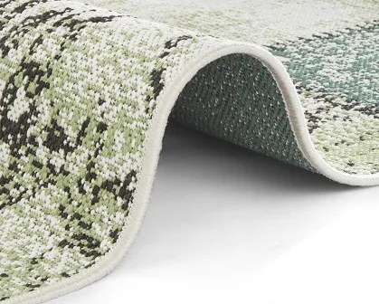 NORTHRUGS - Hanse Home koberce Kusový koberec Beach 103846 Green / Cream / Black – na von aj na doma - 80x150 cm