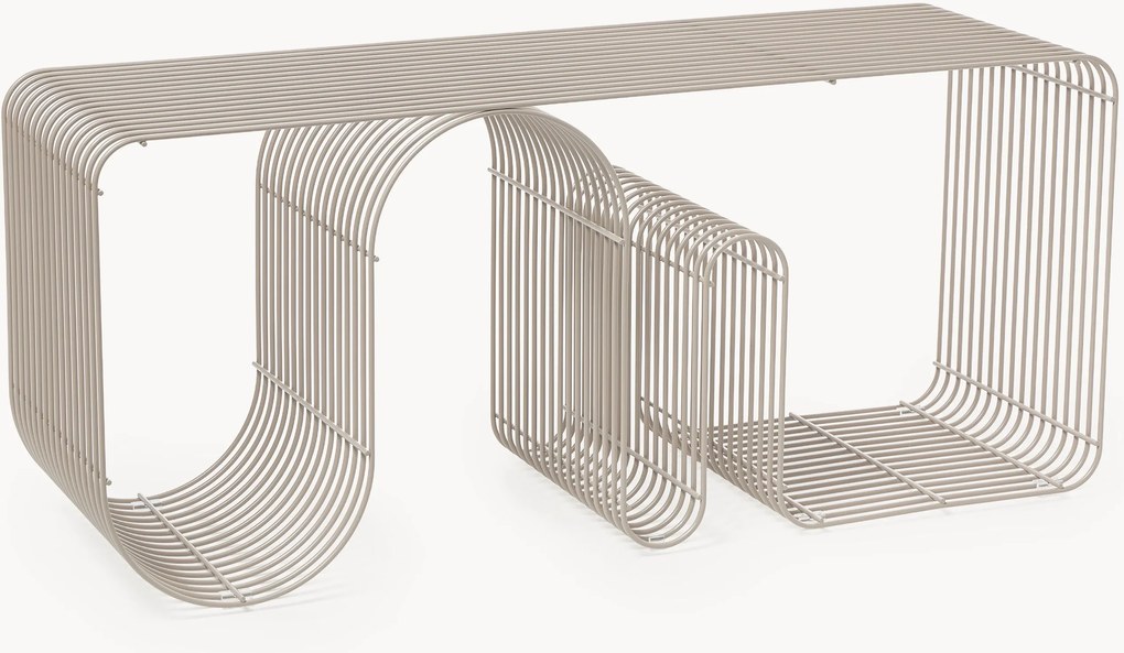 Kovová lavica Curva