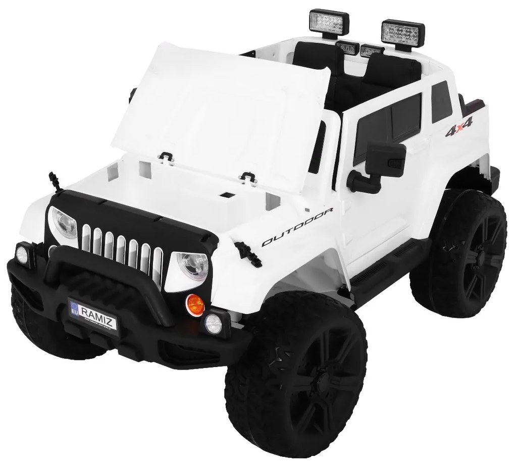 Elektrické autíčko Mighty Jeep 4x4 Ramiz 1668 - biele
