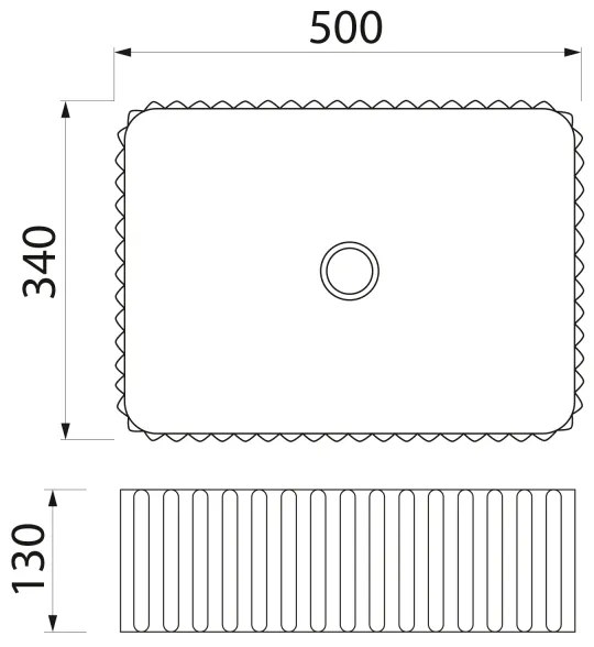 Sapho - Umývadlo na dosku PICOBELLO 50x34 cm keramika/biela