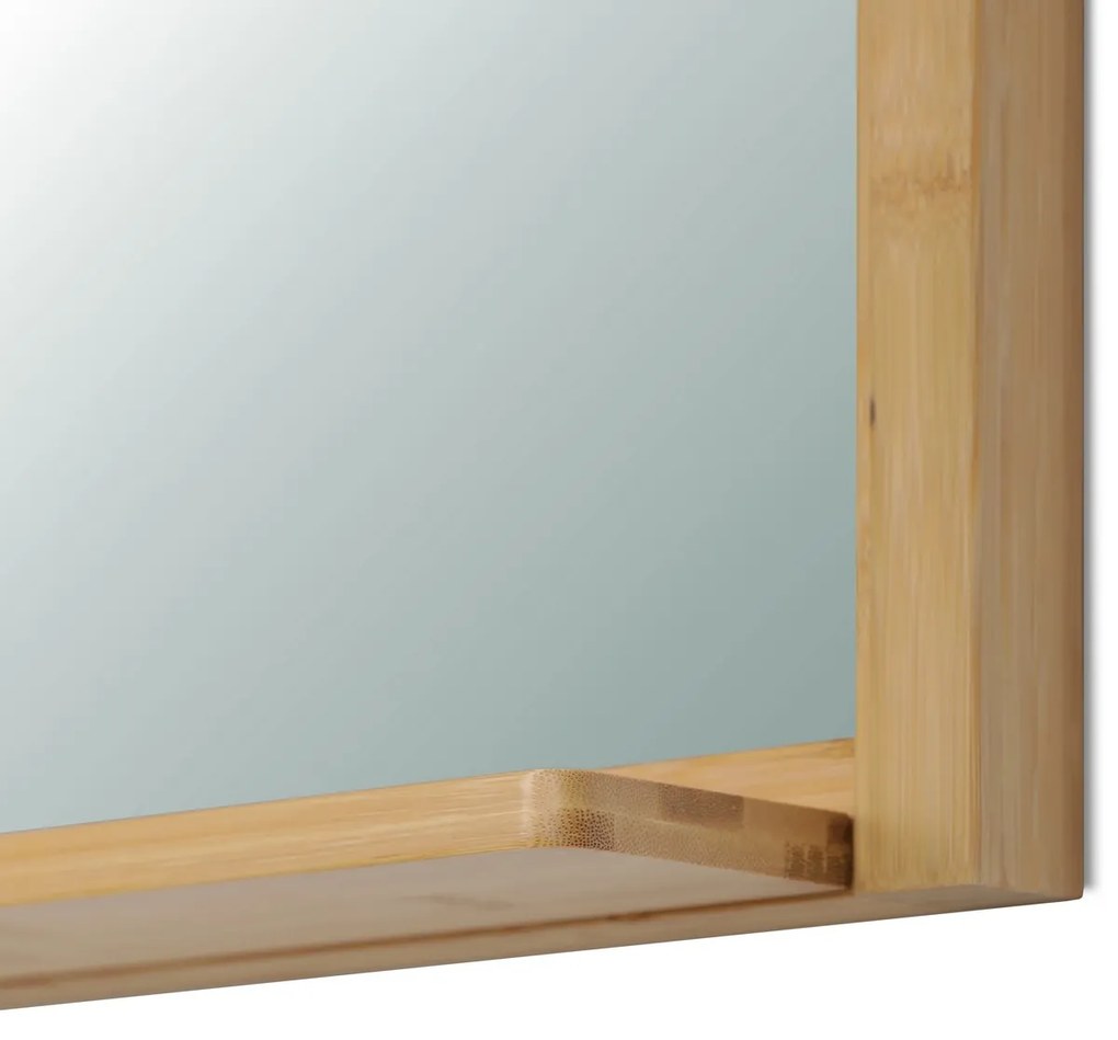 Nástenné zrkadlo B043 NAT, bambus, M
