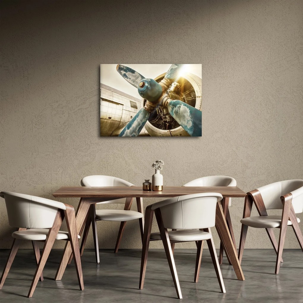 Obraz - Vrtuľa starého lietadla (70x50 cm)