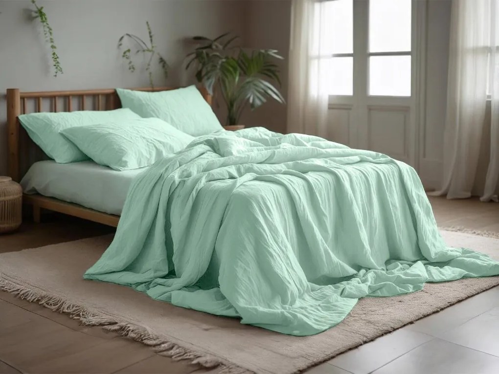 Mušelínové obliečky MUSSARI mentolové Rozmer obliečky: 70 x 90 cm | 140 x 200 cm