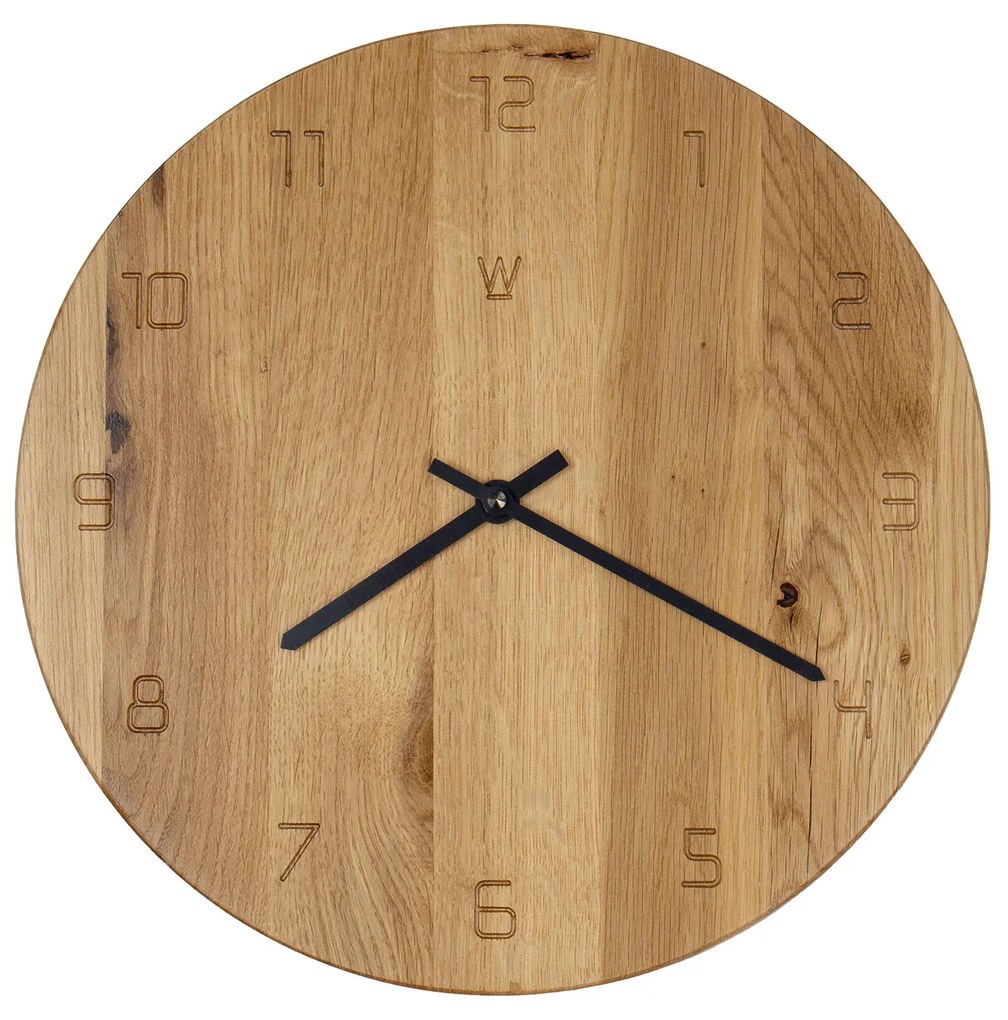 Wooded Nástěnné hodiny Ottawa z masivu DUB o32 cm