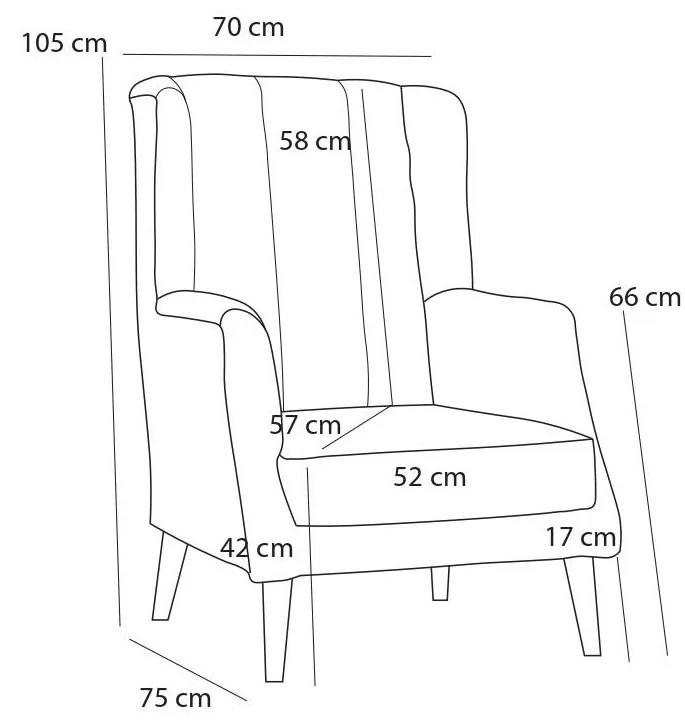 Kreslo Sorenella (krémová + orech). Akcia -19%. Vlastná spoľahlivá doprava až k Vám domov. 1106565