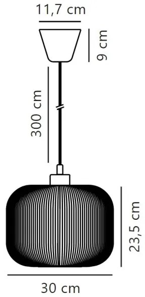 Nordlux - Luster na lanku MILFORD 1xE27/40W/230V pr. 30 cm