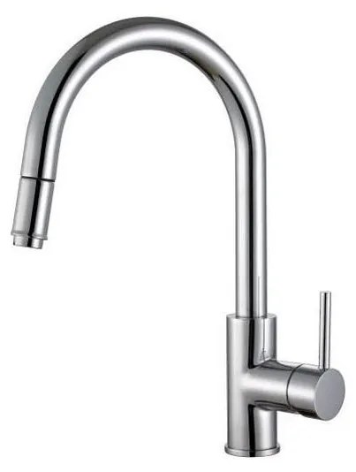 ALVEUS 1129021 - Drezová batéria s vyťahovacou sprškou DELOS 38 cm lesklý chróm