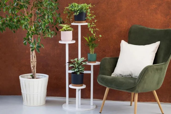 Stojan na kvety FINO biely