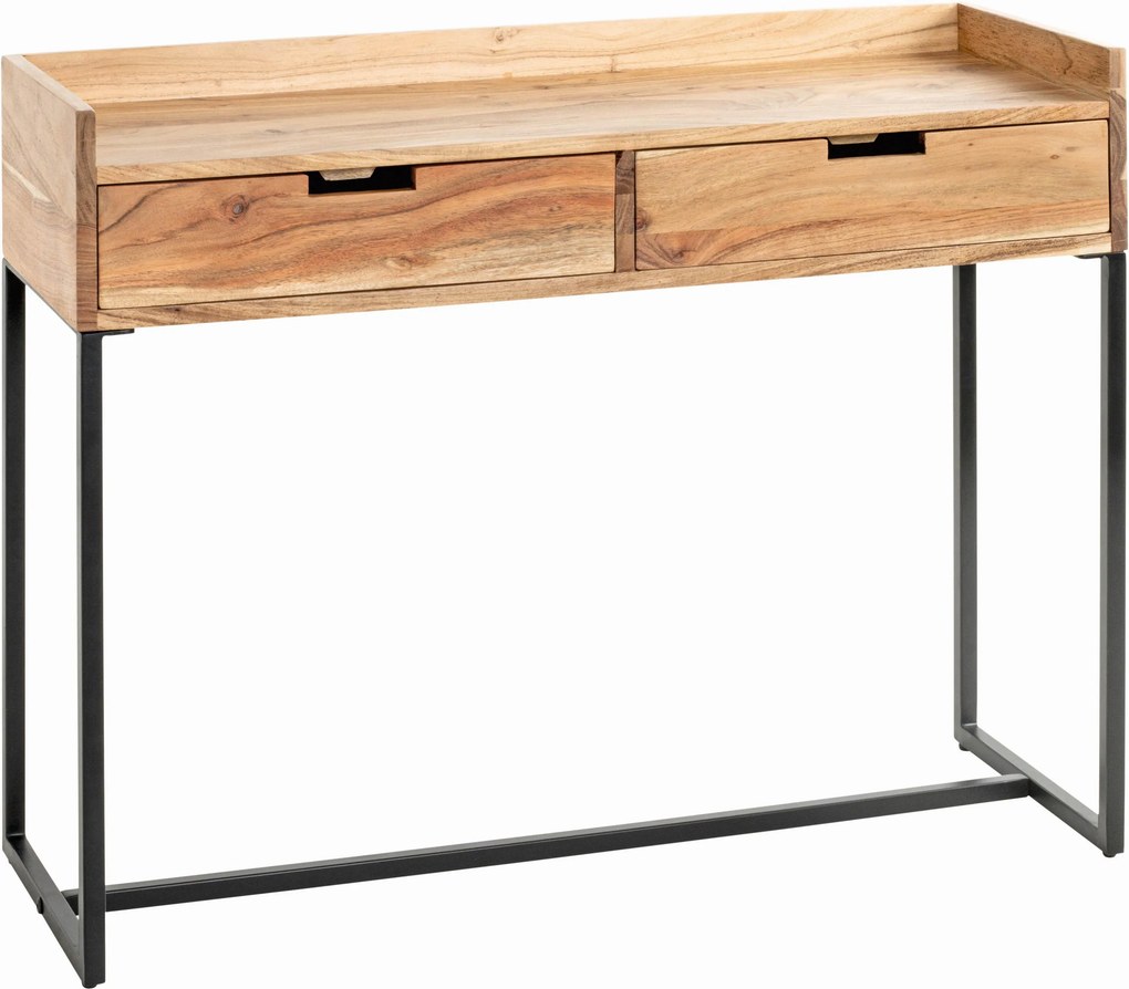 XXXLutz KONZOLOVÝ STOLÍK, akácia, čierna, farba akácie, 100/35/80 cm - Stolíky do obývačky - 001931045705