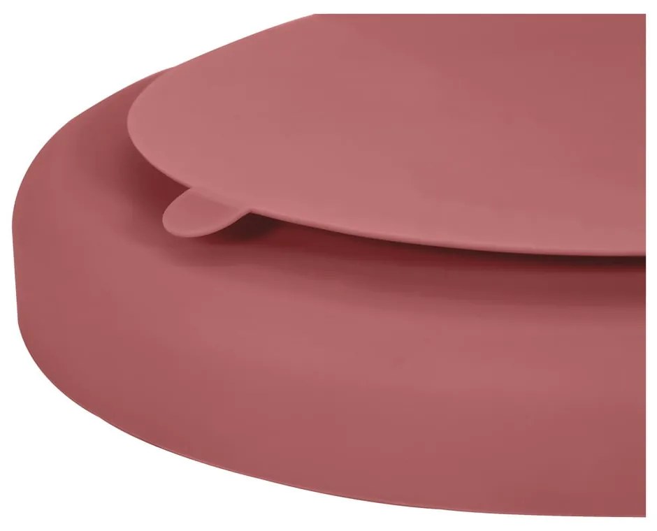 Silikónový detský tanier v tehlovej farbe 19x20,5 cm Dusky Pink – Kindsgut