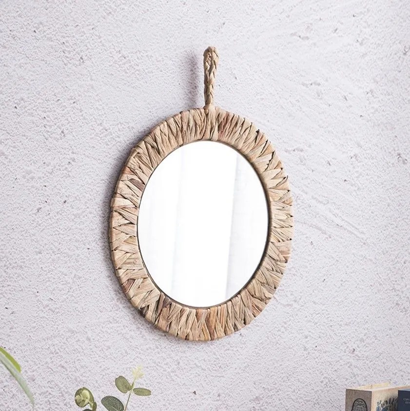 Dekorstudio Okrúhle bambusové zrkadlo 35cm