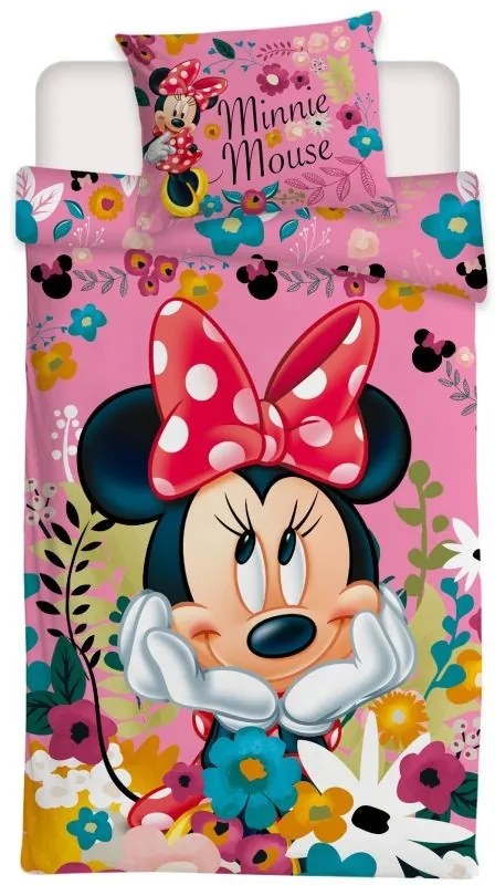 JERRY FABRICS Obliečky Minnie Blossoms Polyester, 140/200, 70/90 cm