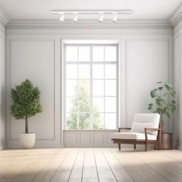 Bodové svietidlo v lištovom systéme PIPE 4xGU10/10W/230V biela