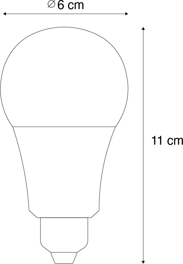 Sada 3 inteligentných stmievateľných LED žiaroviek E27 A60 9W 806 lm 2700K-6500K vrátane Zigbee Smart Hub