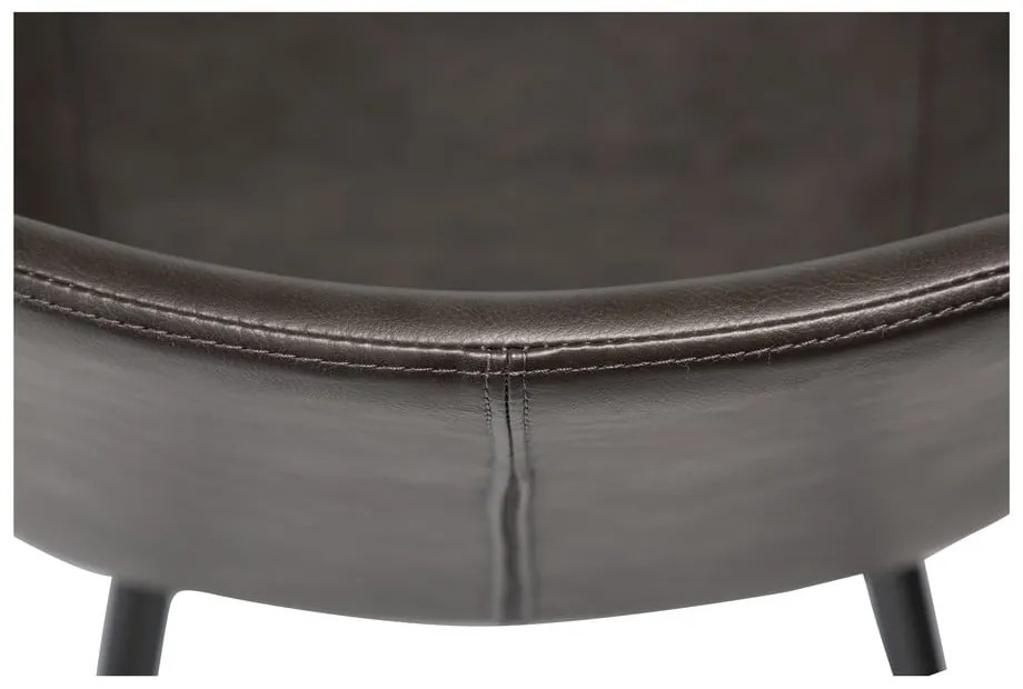 Sivá jedálenská stolička z imitácie kože DAN–FORM Denmark Hype