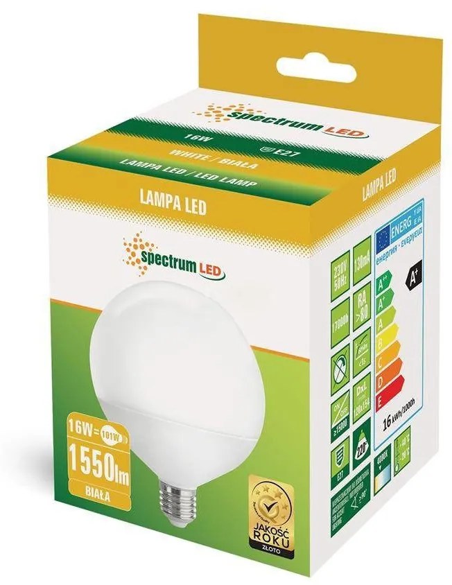 Toolight Toolight, LED žiarovka E27 4000K 230V 16W 1550 lm 13154, neutrálna, OSW-05421