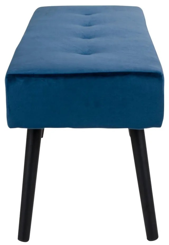 Modrá Zamatová lavica Skiby 35 × 100 × 44 cm HOUSE NORDIC