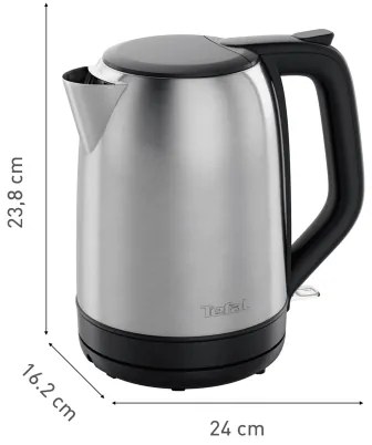 Tefal - Rýchlovarná kanvica SUBITO 1,7l 2400W/230V nerez/čierna