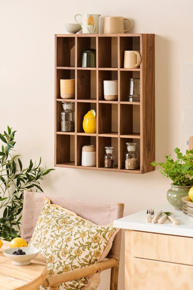 Ib Laursen Drevený policový regál 16 Rooms Unique Wood