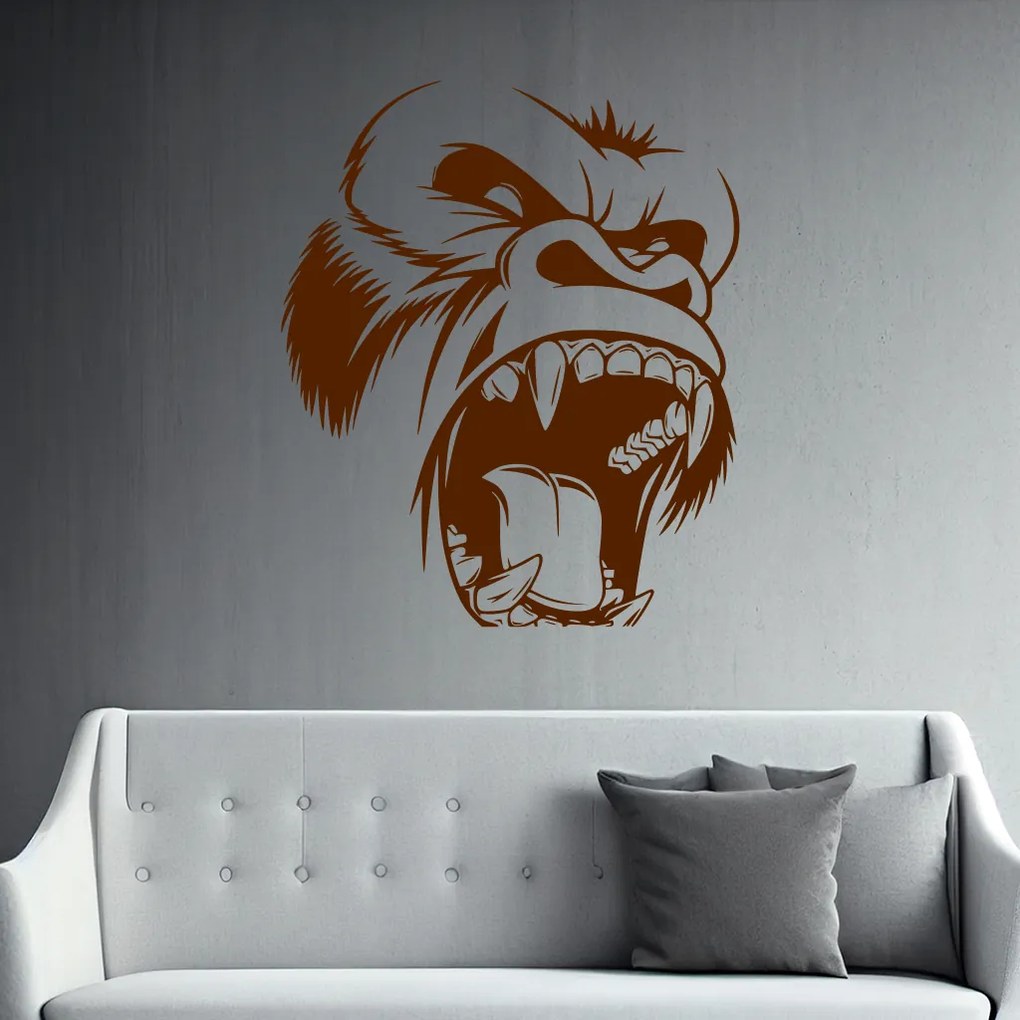 Veselá Stena Samolepka King Kong Farba: hnědá, Veľkosť: 100 x 84 cm
