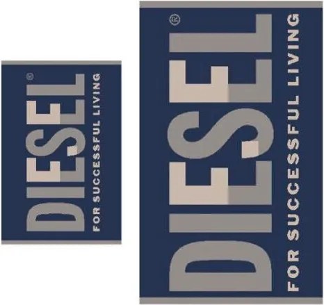XXXLutz SADA FROTÉ UTERÁKOV, modrá Diesel - Kúpeľňový textil - 004113001702