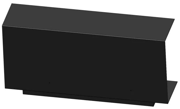 InFire - Vstavaný BIO krb 100x45 cm 3kW čierna