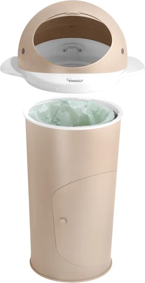 Béžový plastový odpadkový kôš na plienky 25 l Whale – Kindsgut