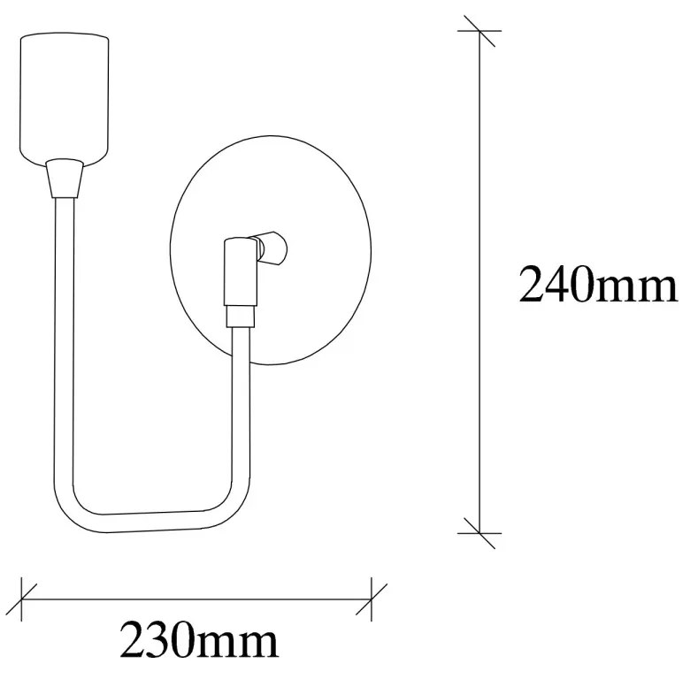 Nástenná lampa Dolma II čierna